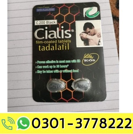 Original Cialis C200 Black 2 Tablets Made In UK A+ Premium Quality Tablets