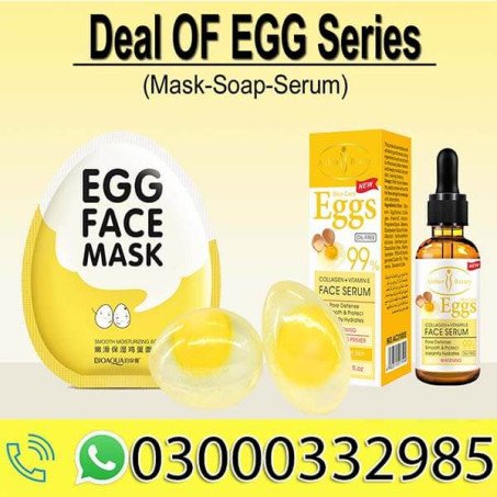 3 iN 1 Deal OF EGG Series (Mask-Soap-Serum