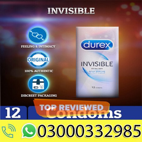 durex invisible extra thin 12 condoms pack