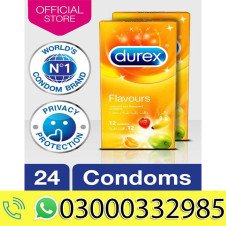 Pack Of 24 - Durex Flavours And Coloured Condoms